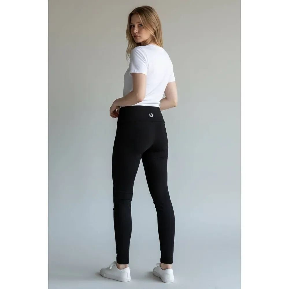 Victoria Secret Pink Black Fold Waist Leggings